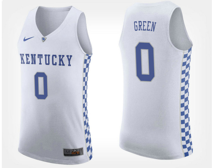Youth Kentucky Wildcats #0 Quade Green White Road Authentic College Basketball Jersey