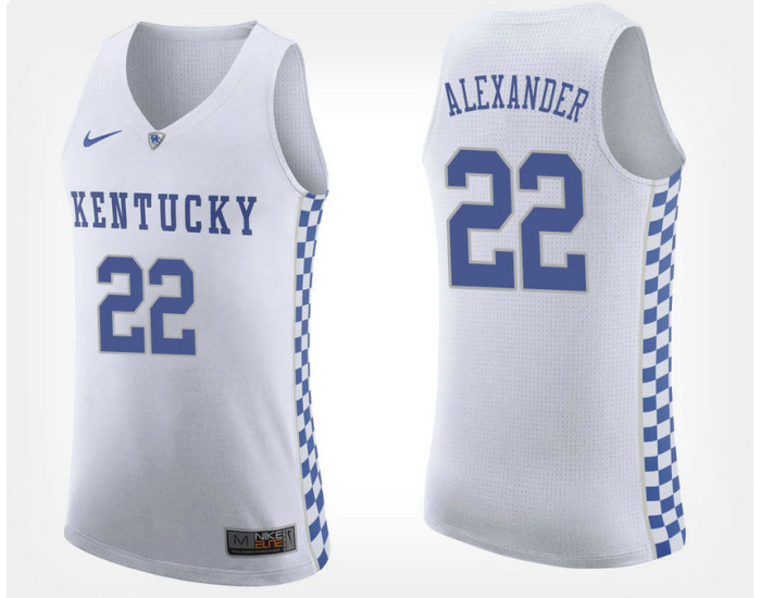 Youth Kentucky Wildcats #22 Shai Gilgeous-Alexander White Road Authentic College Basketball Jersey