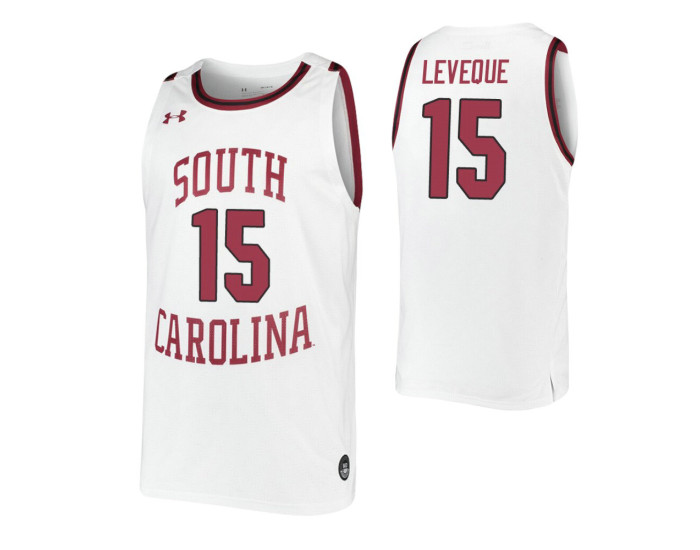 Wildens Leveque Authentic College Basketball Jersey White South Carolina Gamecocks