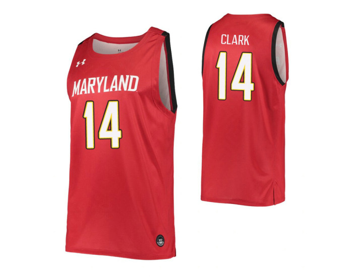 Maryland Terrapins 14 Will Clark Authentic College Basketball Jersey Red