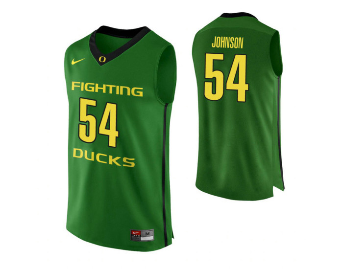 Youth Oregon Ducks #54 Will Johnson Authentic College Basketball Jersey Apple Green