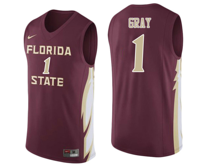 Florida State Seminoles #1 Raiquan Gray Authentic College Basketball Jersey wine