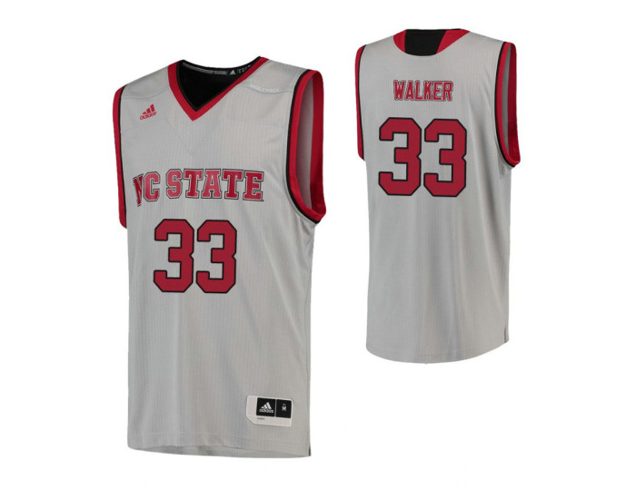 NC State Wolfpack #33 Wyatt Walker Gray Authentic College Basketball Jersey