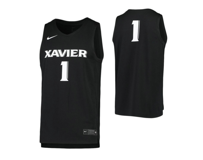 Women's Xavier Musketeers #1 Authentic College Basketball Jersey Black