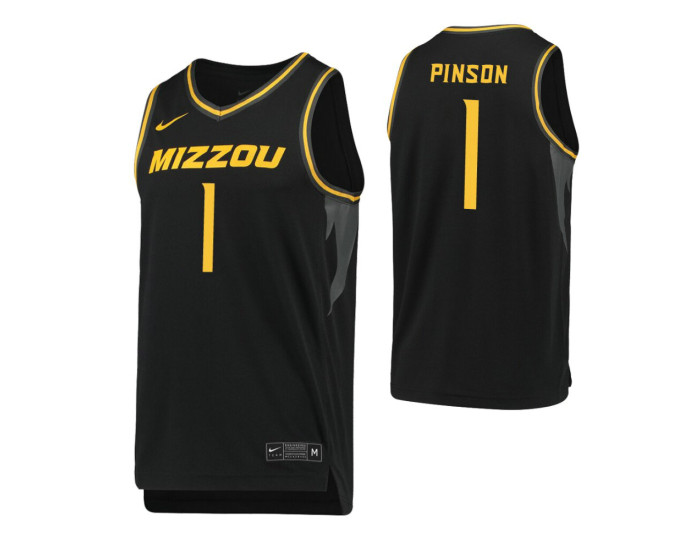Xavier Pinson Authentic College Basketball Jersey Black Missouri Tigers