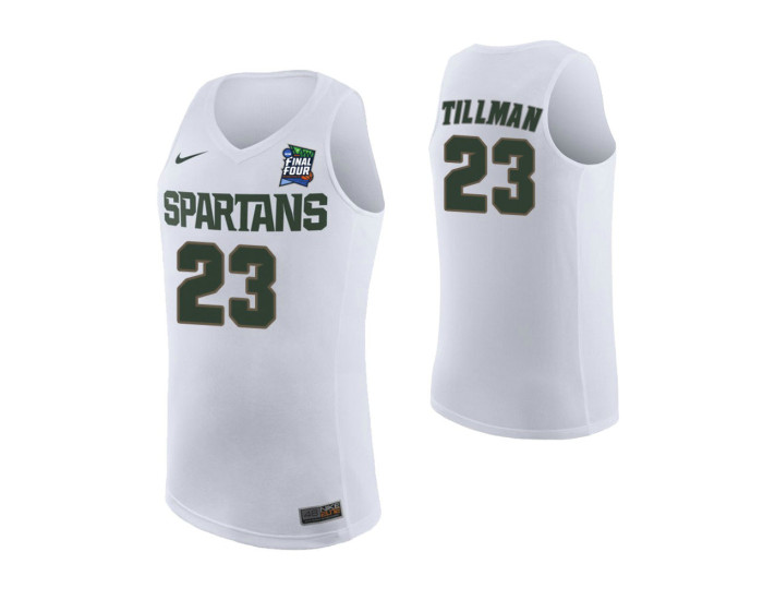 Youth Michigan State Spartans #23 Xavier Tillman White Replica College Basketball Jersey
