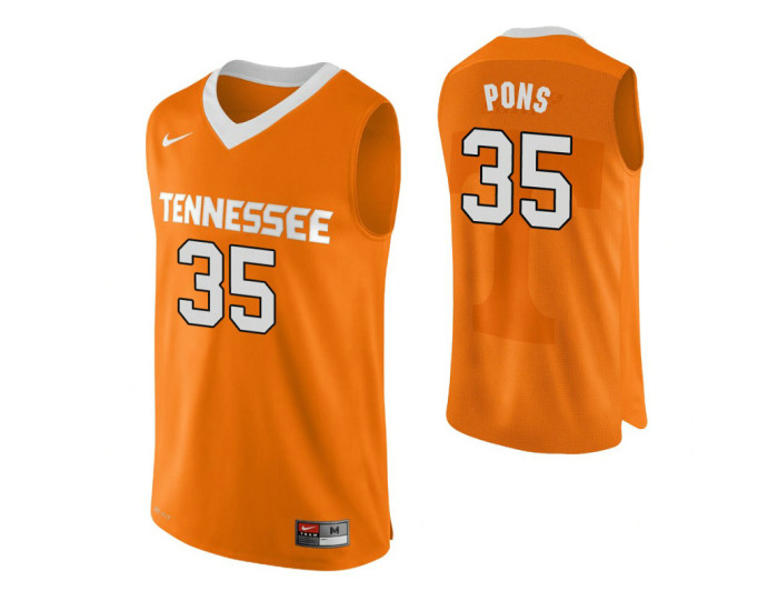 Youth Tennessee Volunteers #35 Yves Pons Performace Replica College Basketball Jersey Orange